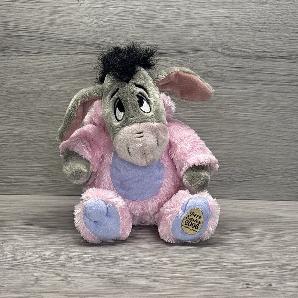Disney Eeyore Bunny Easter Plush 2006 Walt Disney World Happy Easter 7” - Picture 2 of 10
